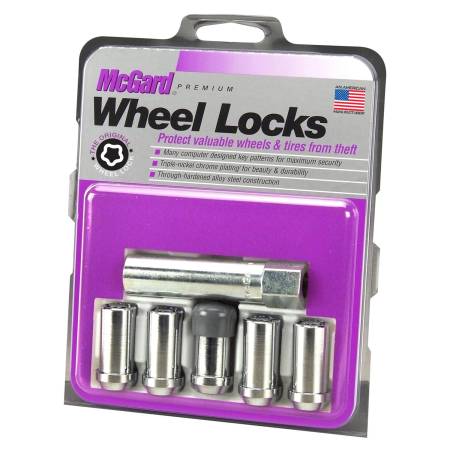 McGard - McGard Wheel Lock Nut Set - 5pk. (Tuner / Cone Seat) 1/2-20 / 13/16 Hex / 1.60in. L. - Chrome