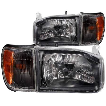 ANZO Headlights, Tail Lights and More  - ANZO 1999-2004 Nissan Pathfinder Crystal Headlights Black