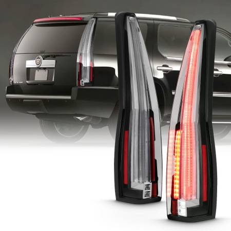 ANZO Headlights, Tail Lights and More  - ANZO 2007-2014 Cadillac Escalade Led Taillights Red/Clear