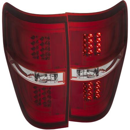 ANZO Headlights, Tail Lights and More  - ANZO 2009-2013 Ford F-150 LED Taillights Red/Clear