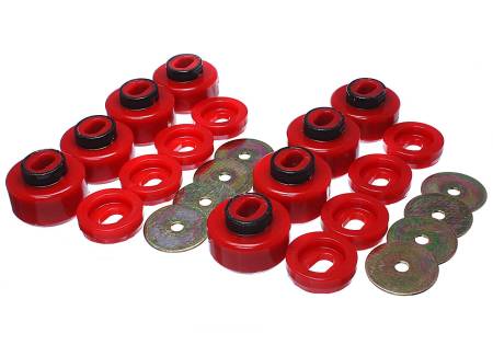 Energy Suspension - Energy Suspension 07-10 Chevy K2500/3500HD Body Mount Set - Red