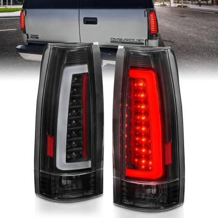 ANZO Headlights, Tail Lights and More  - ANZO 1999-2000 Cadillac Escalade LED Taillights Black Housing Clear Lens Pair