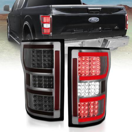 ANZO Headlights, Tail Lights and More  - ANZO 18-19 Ford F-150 LED Taillights Smoke