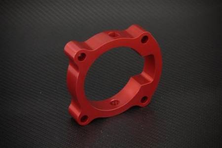 Torque Solution - Torque Solution Throttle Body Spacer (Red): Hyundai Genesis Coupe 2.0T 10-12