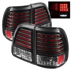 Spyder Auto - Spyder Toyota Land Cruiser 98-05 LED Tail Lights Black ALT-YD-TLAN98-LED-BK