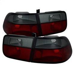 Spyder Auto - Spyder Honda Civic 96-00 2Dr Crystal Tail Lights Red Smoke ALT-YD-HC96-2D-CRY-RS