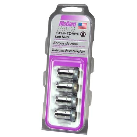 McGard - McGard SplineDrive Lug Nut (Cone Seat) M12X1.5 / 1.24in. Length (4-Pack) - Chrome (Req. Tool)