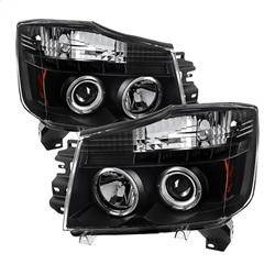 Spyder Auto - Spyder Nissan Titan 04-14/Armada 04-07 Projector Headlights LED Halo LED Blk PRO-YD-NTI04-HL-BK