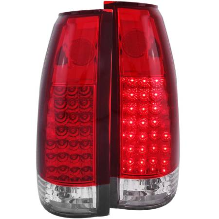 ANZO Headlights, Tail Lights and More  - ANZO 1999-2000 Cadillac Escalade LED Taillights Red Clear G2