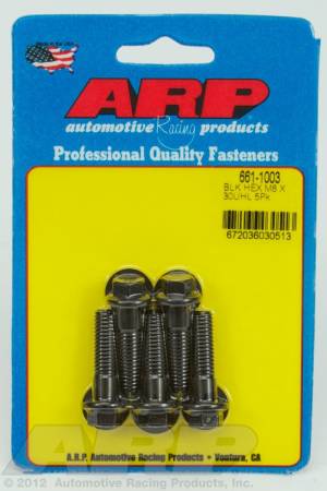 ARP - ARP M8 x 1.25 x 30 hex black oxide bolts 661-1003