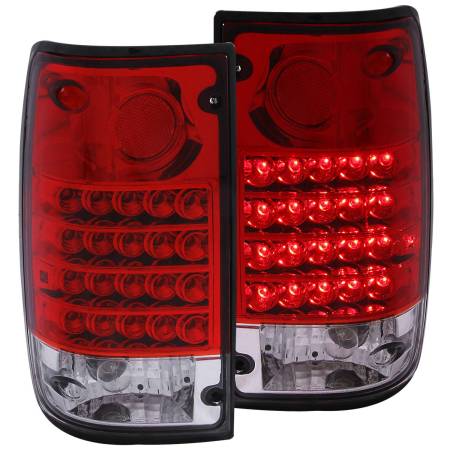 ANZO Headlights, Tail Lights and More  - ANZO 1989-1995 Toyota Pickup LED Taillights Red/Clear