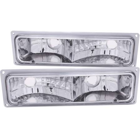 ANZO Headlights, Tail Lights and More  - ANZO 1988-1998 Chevrolet C1500 Euro Parking Lights Chrome