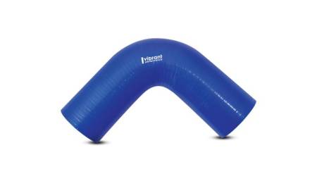 Vibrant Performance 4 Ply Reinforced Silicone Elbow Connector - 2.5in I.D. - 90 deg. Elbow (BLUE)