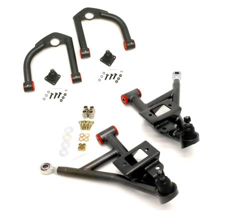 BMR Suspension - BMR 93-02 F-Body Upper And Lower A-Arm Kit - Black Hammertone