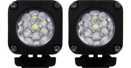 Rigid Industries - RIGID Ignite Back-Up Kit, Diffused Lens, Surface Mount, Black Housing, Pair