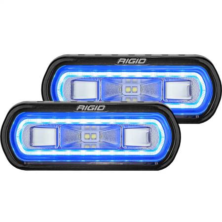 Rigid Industries - RIGID SR-L Series Off-Road Spreader Pod, 3 Wire, Surface Mount, Blue Halo, Pair