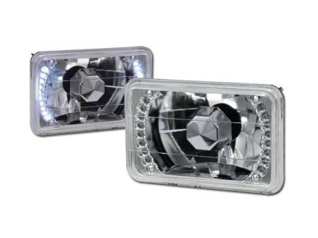 I3 Enterprise - I3 Universal 4X6 White Led Crystal Headlight W/O Light Bulb (Chrome)