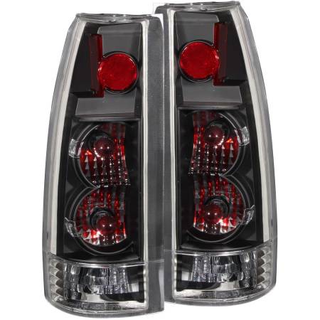 ANZO Headlights, Tail Lights and More  - ANZO 1999-2000 Cadillac Escalade Taillights Black - New Gen