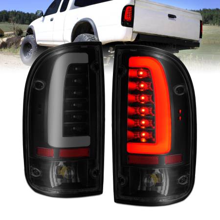 ANZO Headlights, Tail Lights and More  - ANZO 1995-2000 Toyota Tacoma LED Taillights Black Housing Smoke Lens (Pair)