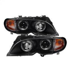 Spyder Auto - Spyder BMW E46 3-Series 02-05 4DR Projector Headlights 1PC LED Halo Blk PRO-YD-BMWE4602-4D-AM-BK