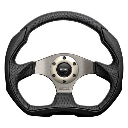 Momo - Momo Eagle Steering Wheel 350 mm - Black Leather/Anth Spokes