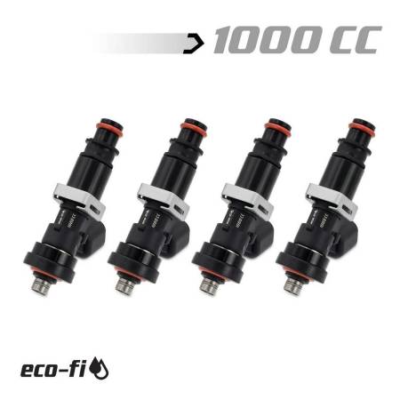 BLOX Racing - BLOX Racing Eco-Fi Street Injectors 1000cc/min w/1in Adapter Honda B/D/H Series (Set of 4)