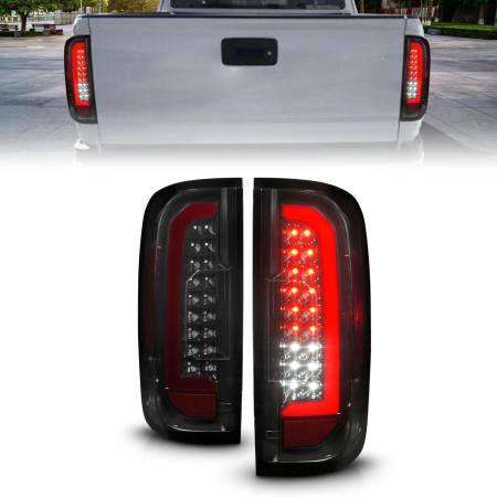 ANZO Headlights, Tail Lights and More  - ANZO 15-21 Chevrolet Colorado Full LED Tail Lights w/ Red Lightbar Black Housing Smoke Lens