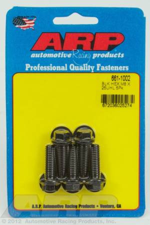 ARP - ARP M8 x 1.25 x 25 hex black oxide bolts 661-1002