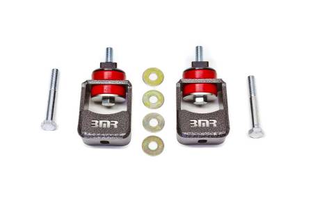 BMR Suspension - BMR 10-15 5th Gen Camaro Motor Mount Kit (Polyurethane) - Black Hammertone (Spacers Not Included)