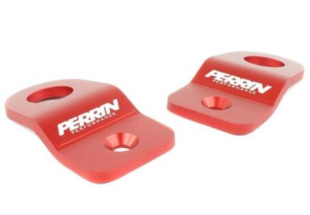 PERRIN Performance - Perrin 08-14 Subaru WRX Red Upper Radiator Bracket Set