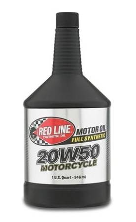 Red Line Synthetic Oil - Red Line Oil 20W50 Motorcycle Oil Synthetic 1 Quart - Case of 12