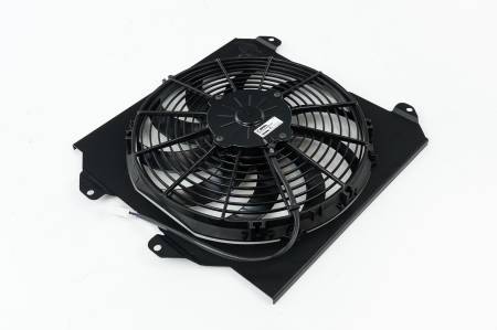 CSF Radiators - CSF 92-00 Honda Civic All-Aluminum Fan Shroud w/12in SPAL Fan - Black Finish