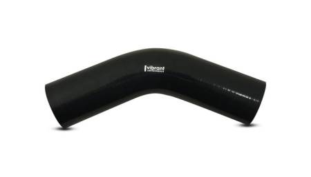 Vibrant Performance 4 Ply Reinforced Silicone Elbow Connector - 1.75in I.D. - 45 deg. Elbow (BLACK)