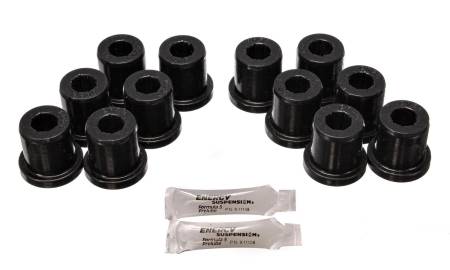 Energy Suspension - Energy Suspension 81-89 Toyota FJ40/FJ60 Landcruiser 2/4WD Blk Front & Rear Leaf Spring Bushing Set