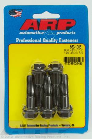 ARP - ARP M10 x 1.25 x 40 hex black oxide bolts 663-1005