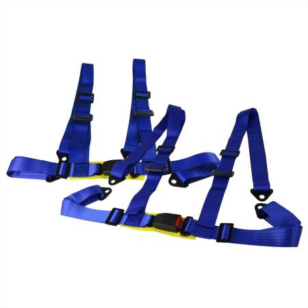 Spec'D Tuning Products - Spec-D Universal Blue 4 Point Racing Seat Belt Buckle Safety Harness