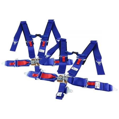 Spec'D Tuning Products - Spec-D Universal Blue 5 Point Latch & Link Racing Seat Belt Safety Harness