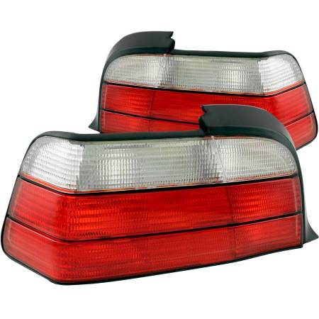 ANZO Headlights, Tail Lights and More  - ANZO 1992-1998 BMW 3 Series E36 Coupe/Convertable Taillights Red/Clear