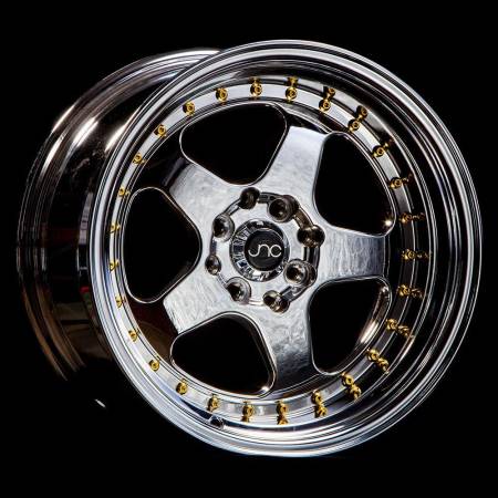 JNC Wheels - JNC Wheels Rim JNC010 Platinum Gold Rivets 17x9 5x114.3 ET25