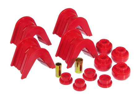 Prothane - Prothane 66-79 Ford Trucks 14-Piece Bushing Set - 7deg Offset - Red