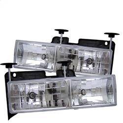 Spyder Auto - Spyder Chevy C/K Series 1500/2500 88-99/Chevy Tahoe 95-99 Crystal Glass Headlights Chrm HD-YD-CCK88-C