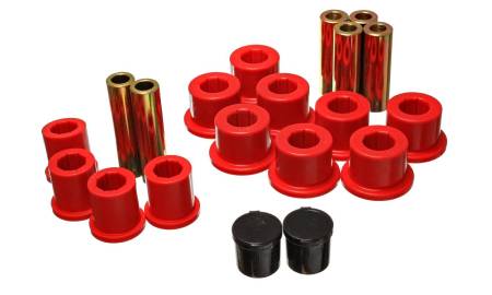 Energy Suspension - Energy Suspension Rear Spring Bushing Set - Red