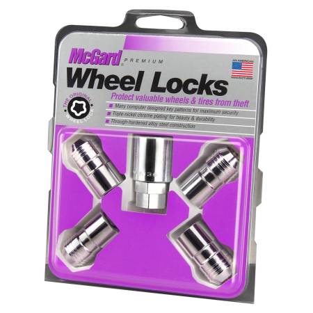 McGard - McGard Wheel Lock Nut Set - 4pk. (Cone Seat) M14X1.5 / 21mm & 22mm Dual Hex / 1.639in. L - Chrome