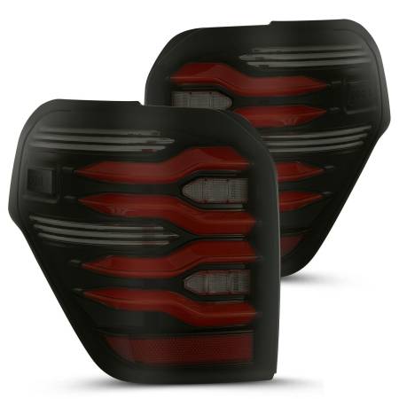 AlphaRex - AlphaRex 10-21 Toyota 4Runner LUXX LED Taillights Blk/Red w/Activ Light/Seq Signal