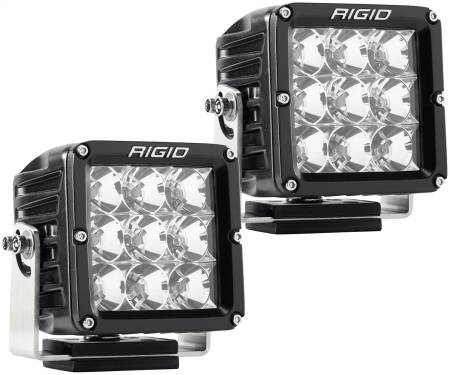 Rigid Industries - RIGID D-XL PRO LED Light, Flood Optic, Surface Mount, Black Housing, Pair