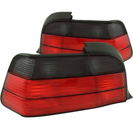 ANZO Headlights, Tail Lights and More  - ANZO 1992-1998 BMW 3 Series E36 Coupe/Convertable Taillights Red/Smoke