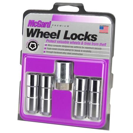 McGard - McGard Wheel Lock Nut Set - 4pk. (Cone Seat Duplex) 9/16-18 / 7/8 Hex / 2.5in. Length - Chrome