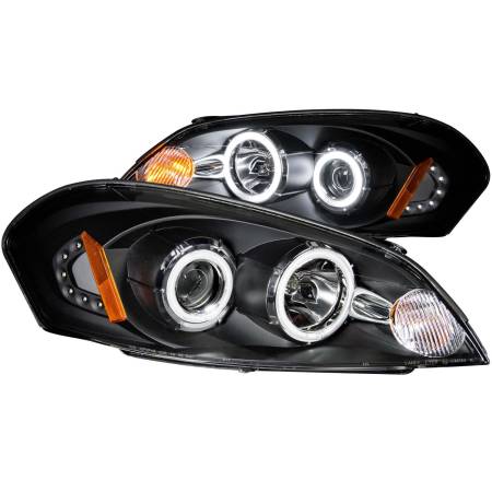 ANZO Headlights, Tail Lights and More  - ANZO 2006-2007 Chevrolet Monte Carlo Projector Headlights w/ Halo Black