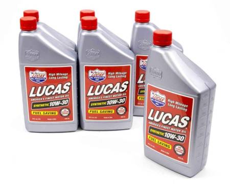 Lucas Oil - Lucas Motor Oil - 10W30 - Synthetic - 1 qt - Set of 6