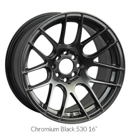 XXR Wheels - XXR Wheel Rim 530 16X8 4x100/4x114.3 ET20 73.1CB Chromium Black